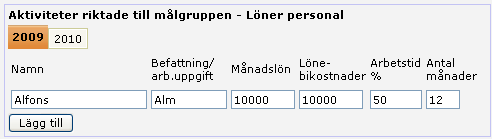 2(10) Tänk på att utgiftsslagen går att välja under mer än en aktivitet. Därför är det bra att veta under vilken aktivitet utgiften hör hemma redan innan du börja fylla i budgeten.