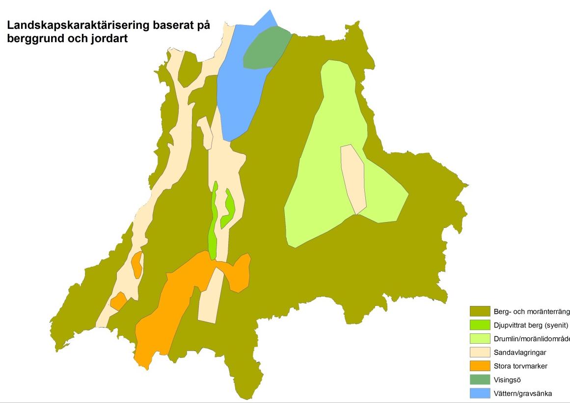 I länet finns några av småländska höglandets högsta partier. Figur 45. Höjd över havet.