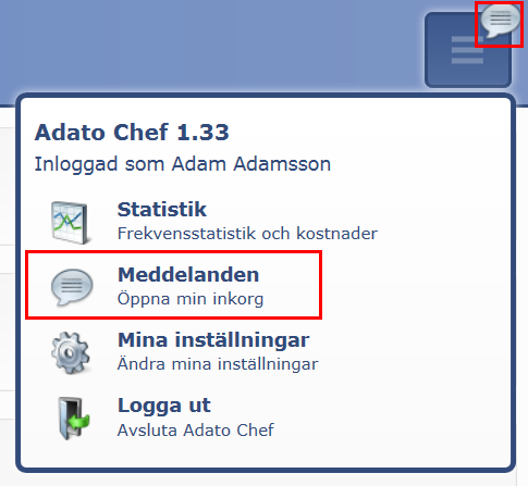 Adato Chef 1.33 (2016-03-03) Utskrift översikter PDF- och Excelutskrifter finns nu för samtliga översikter på fliken Mina medarbetare.