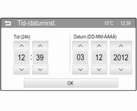 Instrument och reglage 81 Ställ in datumformat För att växla mellan tillgängliga alternativ trycker du flera gånger på MENU-TUNE.