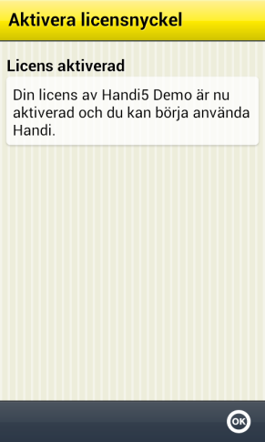 2.3 Ladda hem installationsfilen handi.apk Starta apparatens webbläsare, på Samsung Galaxy Xcover 2 heter den Internet. Skriv in adressen handitek.se/latest-handi5 och tryck på <Enter>.