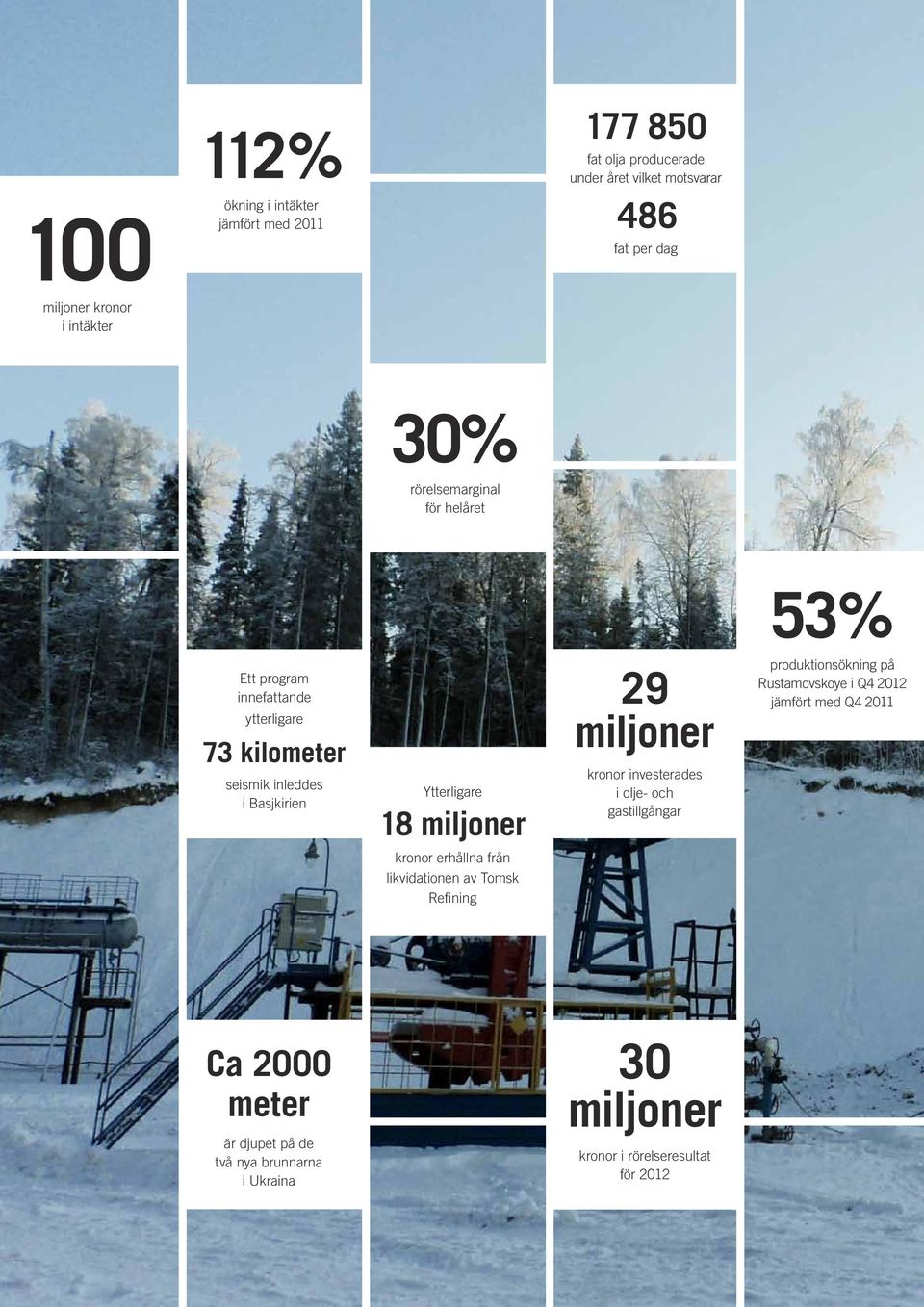 miljoner 29 miljoner kronor investerades i olje- och gastillgångar produktionsökning på Rustamovskoye i Q4 2012 jämfört med Q4 2011 kronor