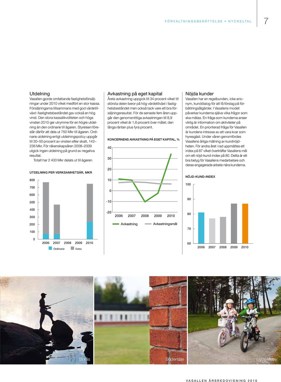 Den stora kassalikviditeten och höga vins ten 2010 ger utrymme för en högre utdelning än den ordinarie till ägaren. Styrelsen föreslår därför att dela ut 750 Mkr till ägaren.