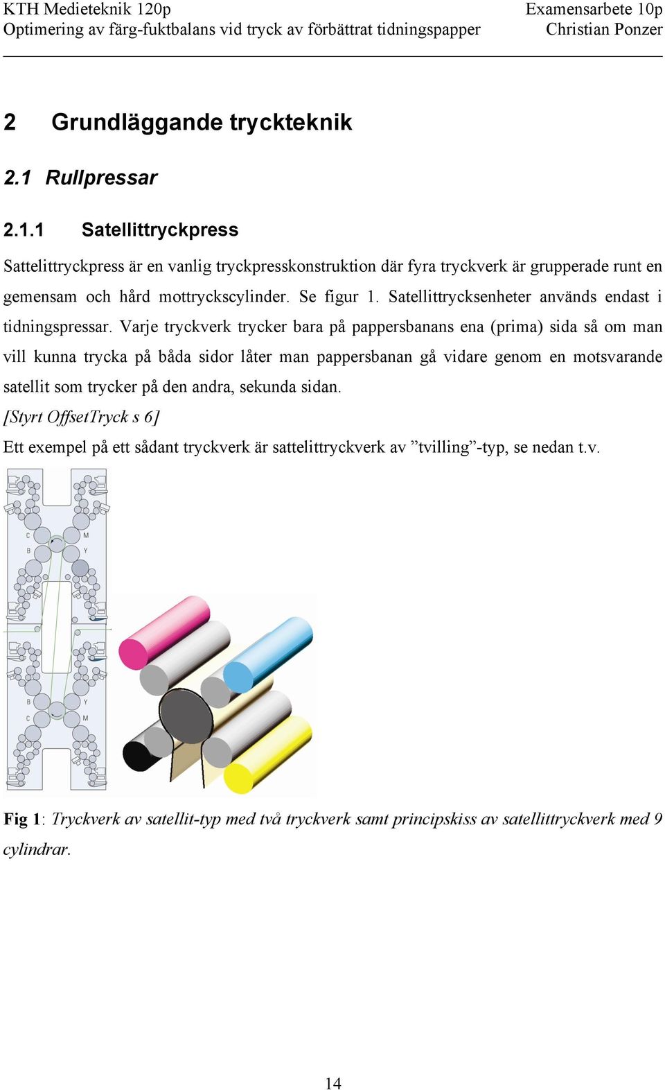 Se figur 1. Satellittrycksenheter används endast i tidningspressar.