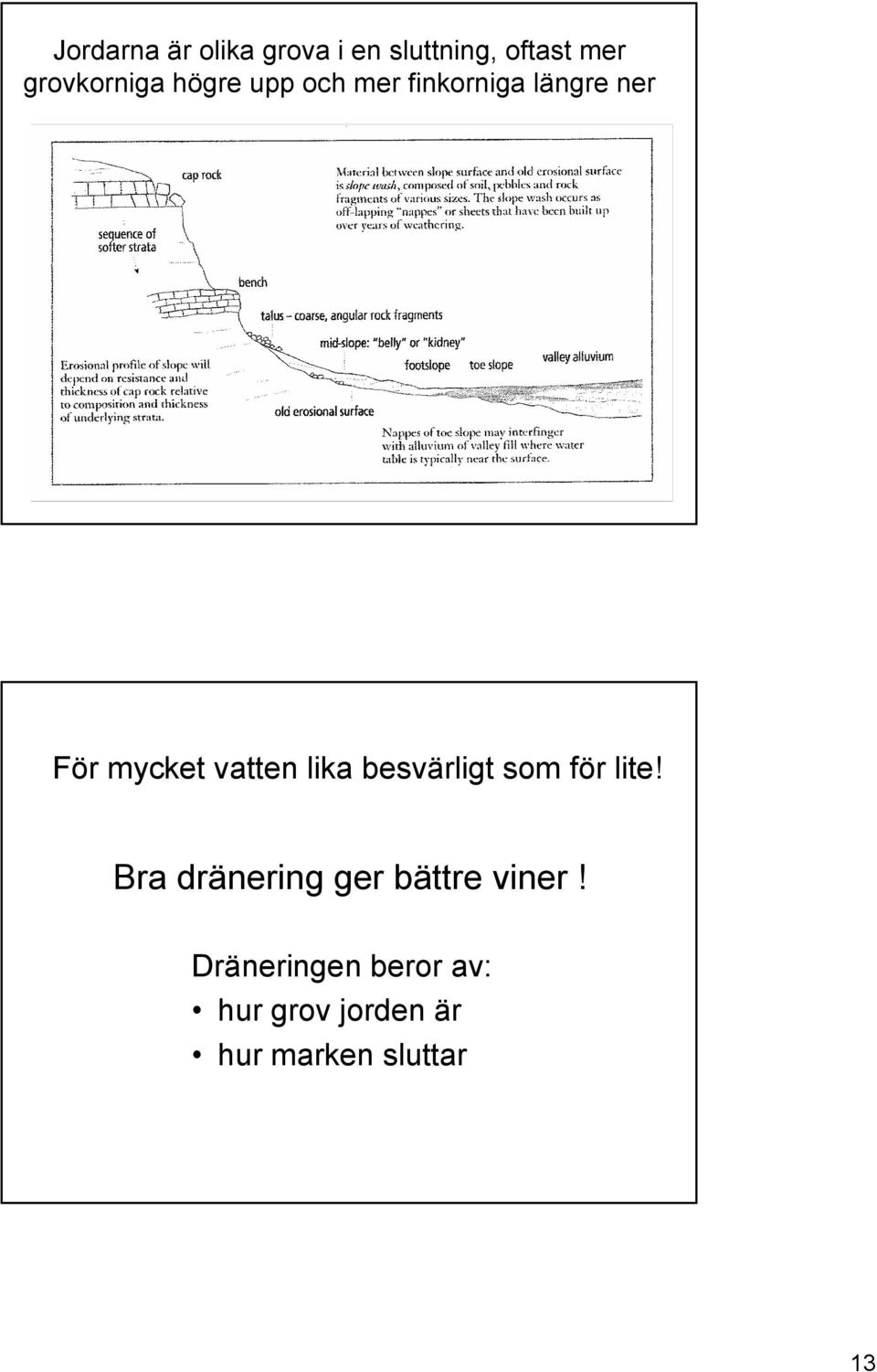 mycket vatten lika besvärligt som för lite!