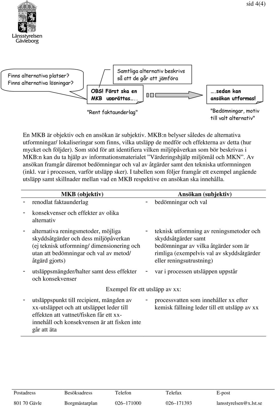 Som stöd för att identifiera vilken miljöpåverkan som bör beskrivas i MKB:n kan du ta hjälp av informationsmaterialet Värderingshjälp miljömål och MKN.