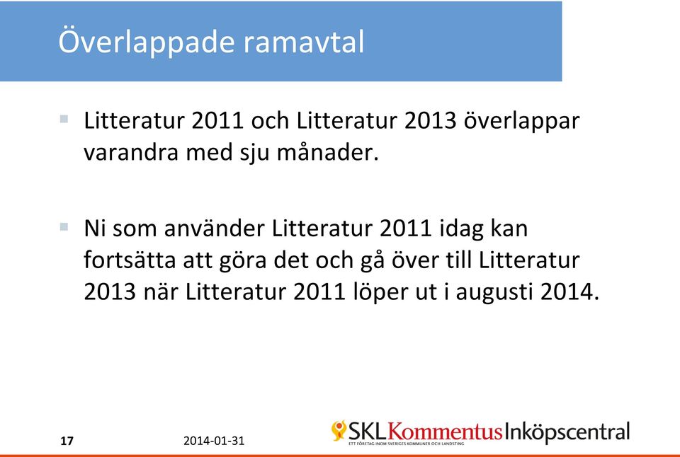 Ni som använder Litteratur 2011 idag kan fortsätta att göra