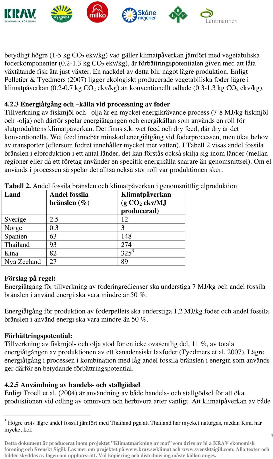 Enligt Pelletier & Tyedmers (20