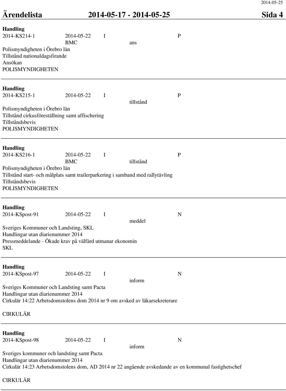 meddel Sveriges Kommuner och Landsting, SKL ar utan diarienummer 2014 Pressmeddelande - Ökade krav på välfärd utmanar ekonomin SKL 2014-KSpost-97 2014-05-22 I N inform Sveriges Kommuner och Landsting