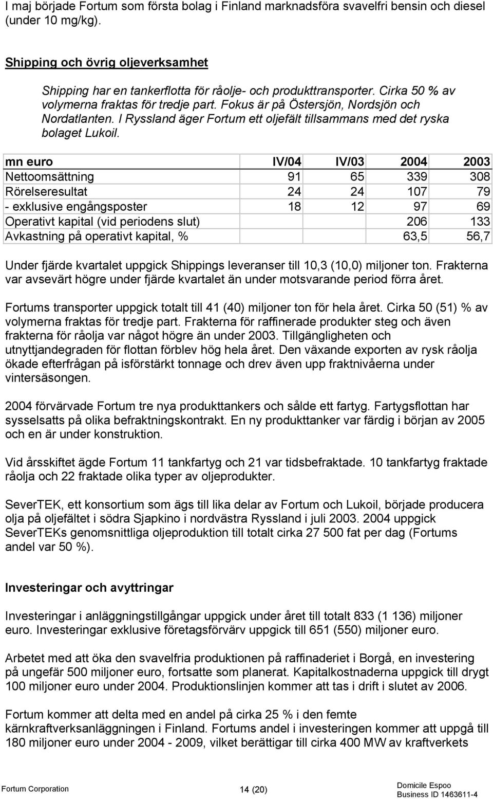 I Ryssland äger Fortum ett oljefält tillsammans med det ryska bolaget Lukoil.