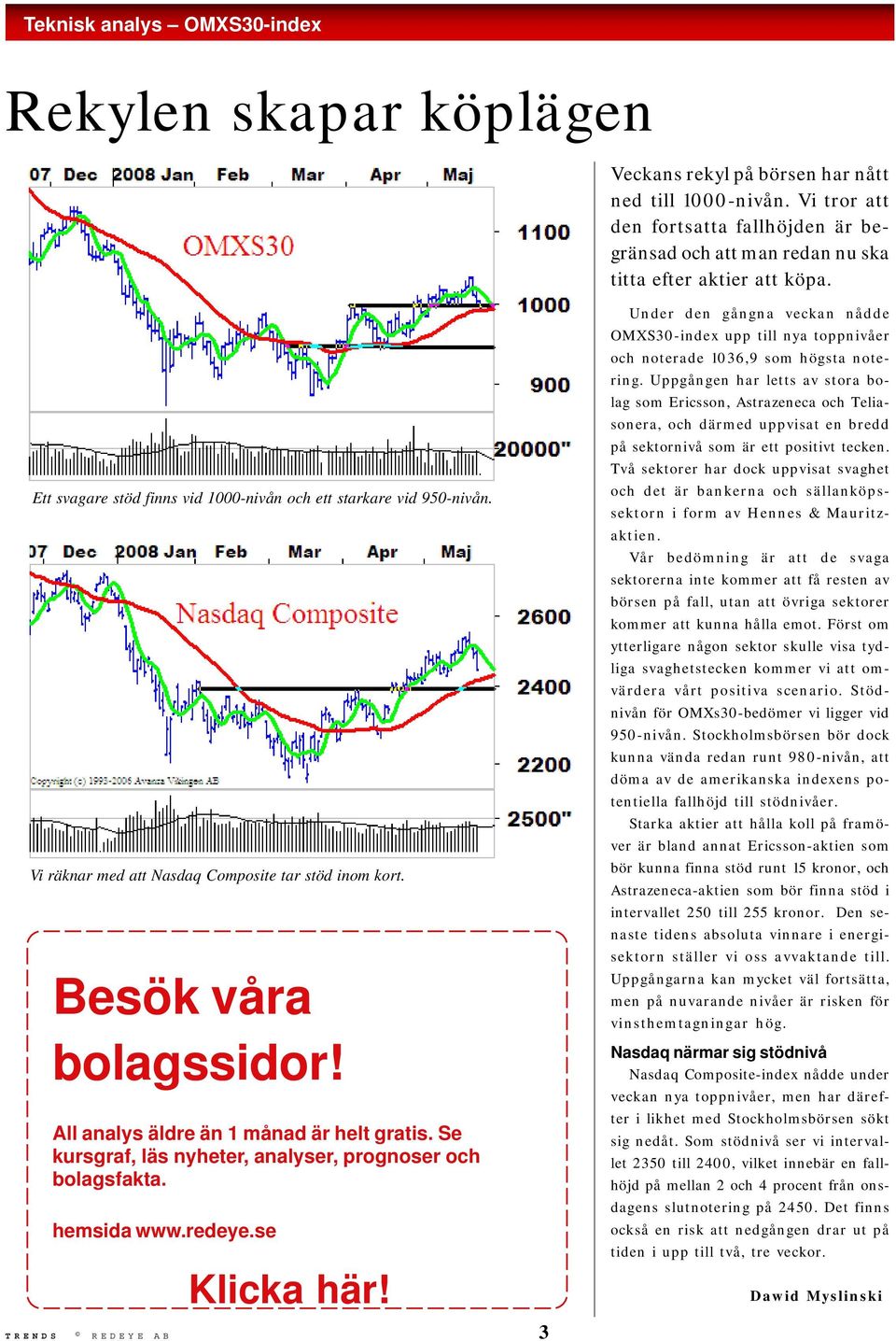 Vi räknar med att Nasdaq Composite tar stöd inom kort. Besök våra bolagssidor! All analys äldre än 1 månad är helt gratis. Se kursgraf, läs nyheter, analyser, prognoser och bolagsfakta. hemsida www.