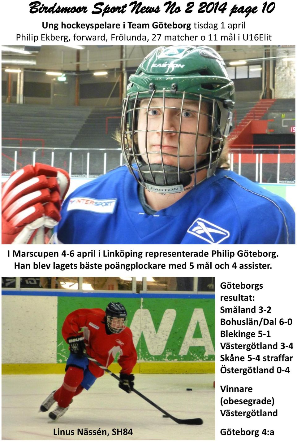 Philip Göteborg. Han blev lagets bäste poängplockare med 5 mål och 4 assister.