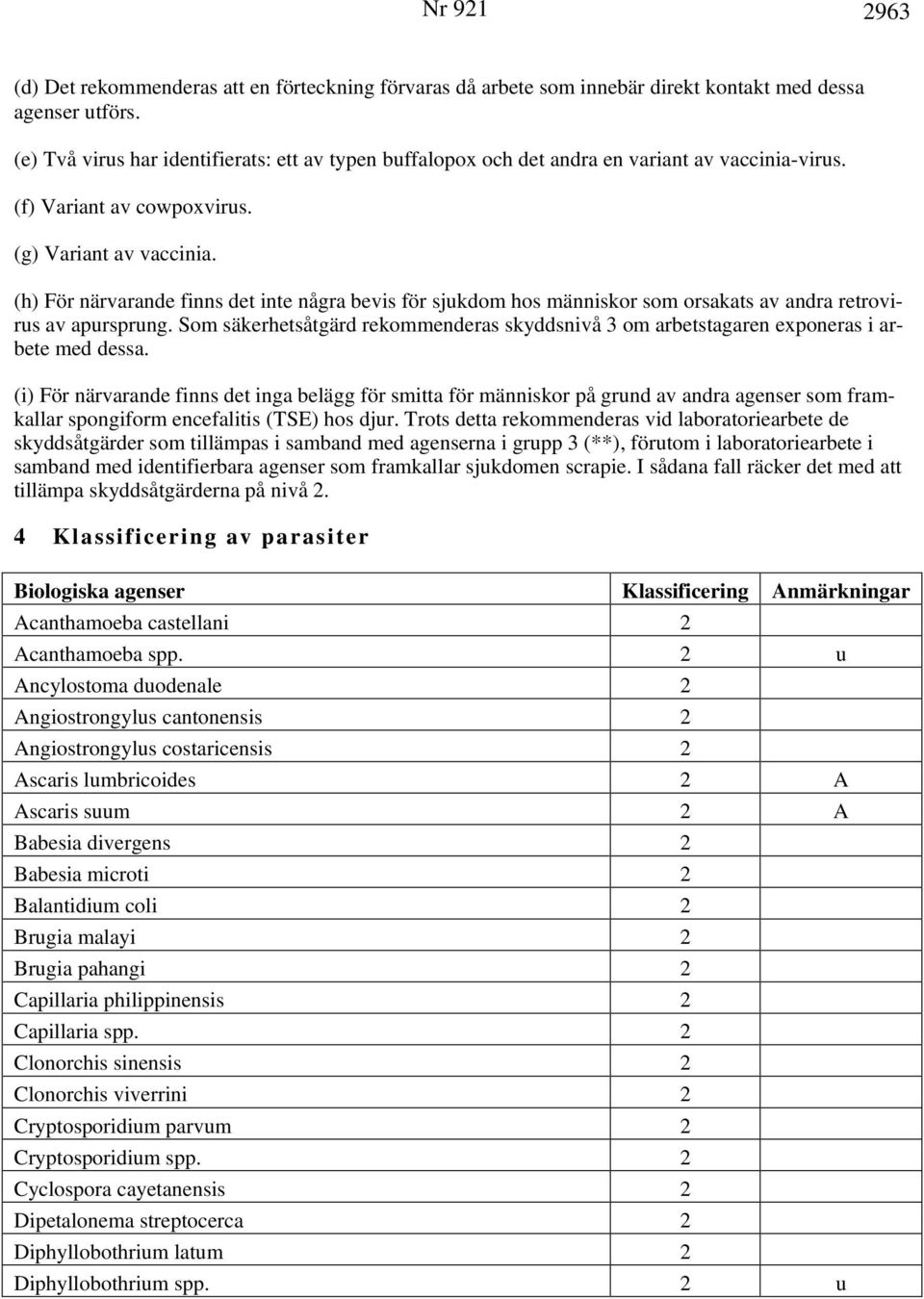 (h) För närvarande finns det inte några bevis för sjukdom hos människor som orsakats av andra retrovirus av apursprung.