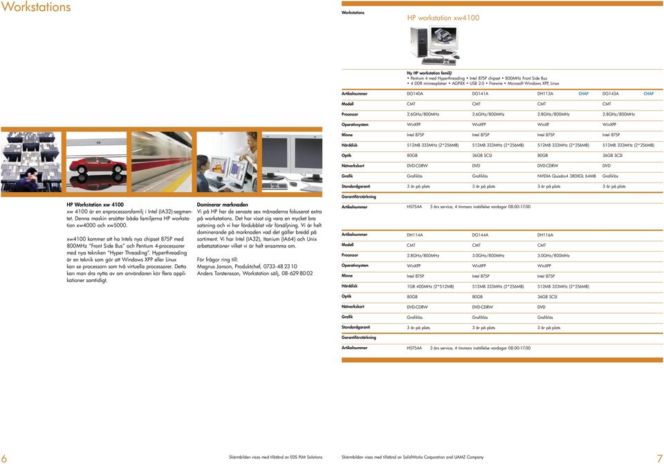 8GHz/800MHz WinXP Intel 875P Intel 875P Intel 875P Intel 875P 512MB 333MHz (2*) 512MB 333MHz (2*) 512MB 333MHz (2*) 512MB 333MHz (2*) 80GB 36GB SCSI 80GB 36GB SCSI -CDRW -CDRW lös lös NVIDIA Quadro4