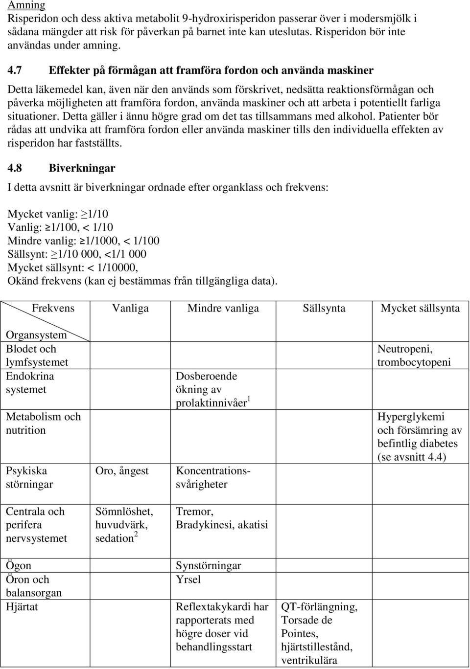 7 Effekter på förmågan att framföra fordon och använda maskiner Detta läkemedel kan, även när den används som förskrivet, nedsätta reaktionsförmågan och påverka möjligheten att framföra fordon,