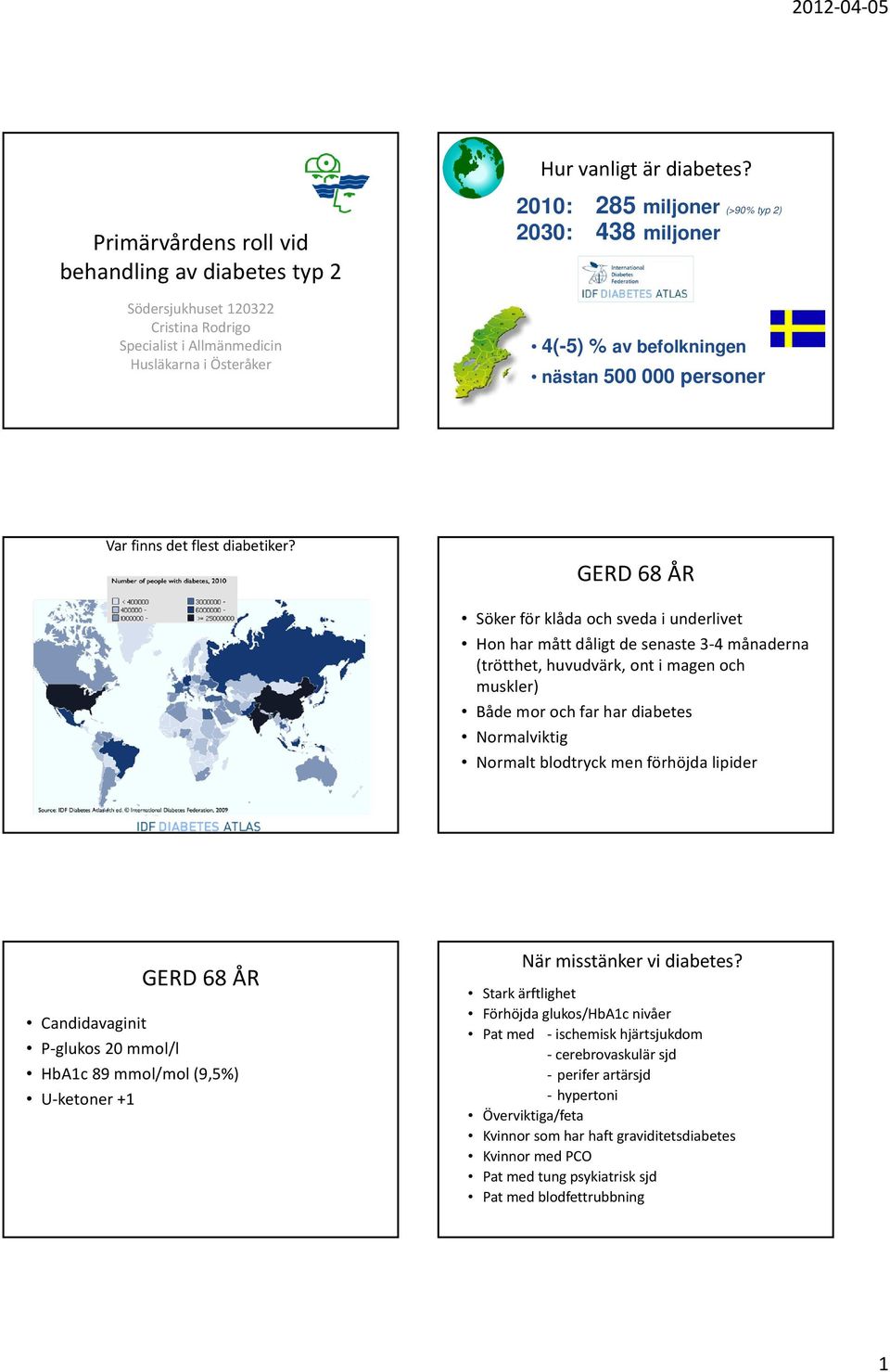 av befolkningen nästan 500 000 personer Var finns det flest diabetiker?