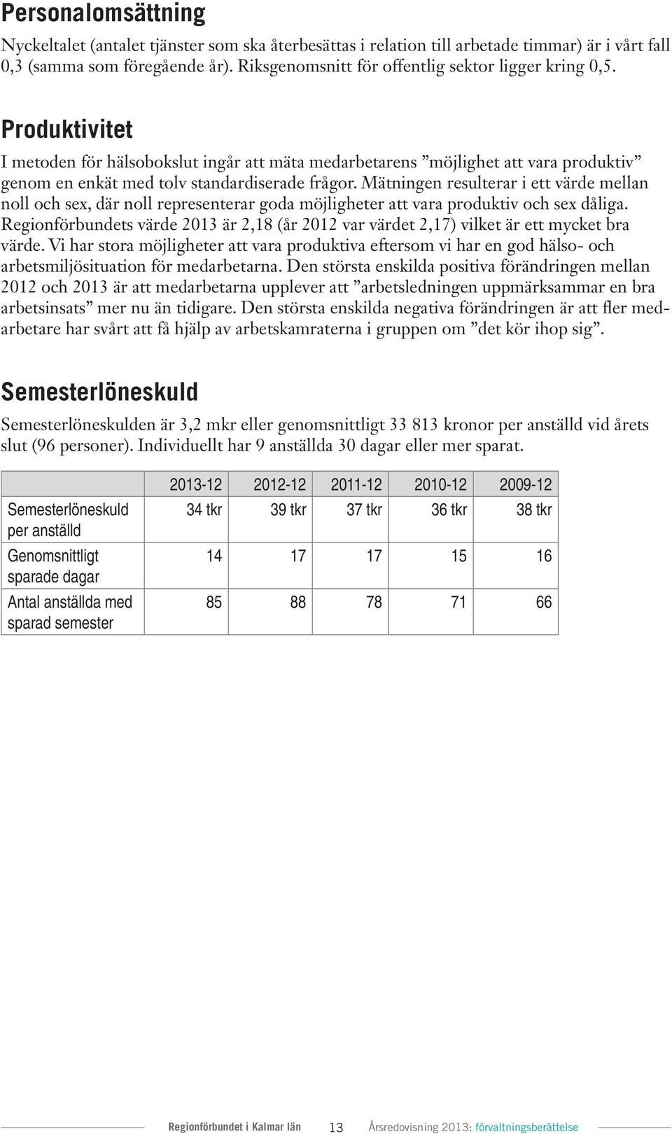 Mätningen resulterar i ett värde mellan noll och sex, där noll representerar goda möjligheter att vara produktiv och sex dåliga.