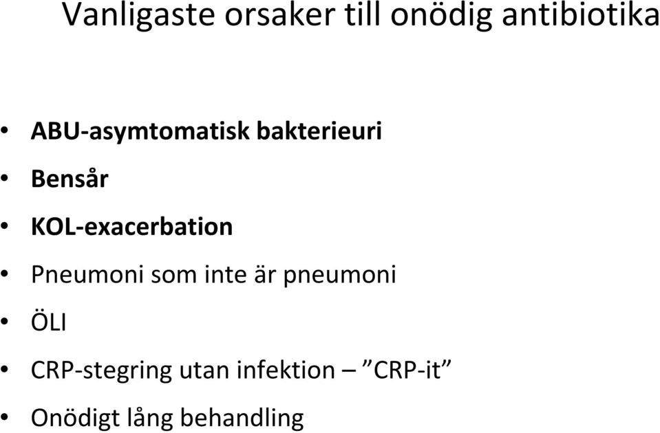 KOL-exacerbation Pneumoni som inte är pneumoni