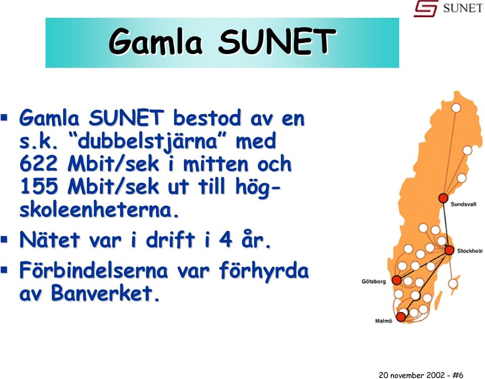 Mbit/sek ut till hög- skoleenheterna.