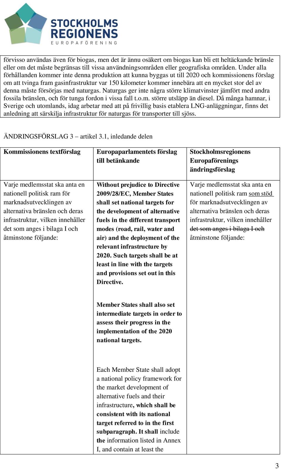 del av denna måste försörjas med naturgas. Naturgas ger inte några större klimatvinster jämfört med andra fossila bränslen, och för tunga fordon i vissa fall t.o.m. större utsläpp än diesel.