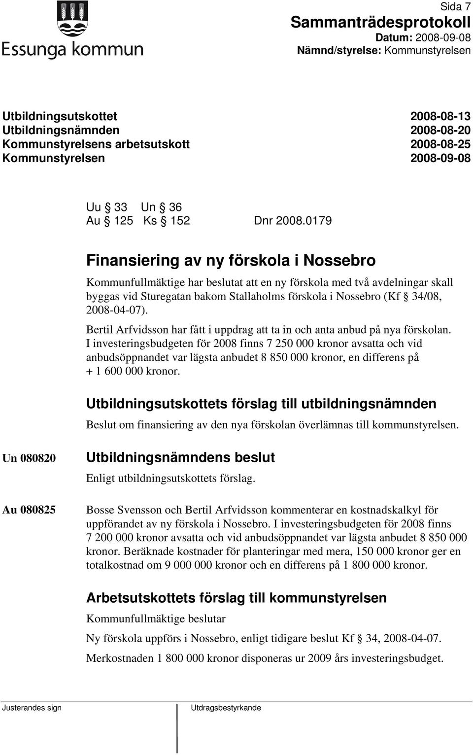 2008-04-07). Bertil Arfvidsson har fått i uppdrag att ta in och anta anbud på nya förskolan.