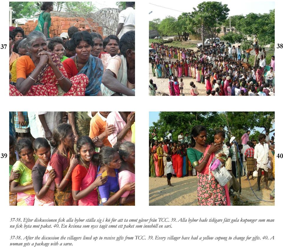 After the discussion the villagers lined up to receive gifts from TCC. 39.