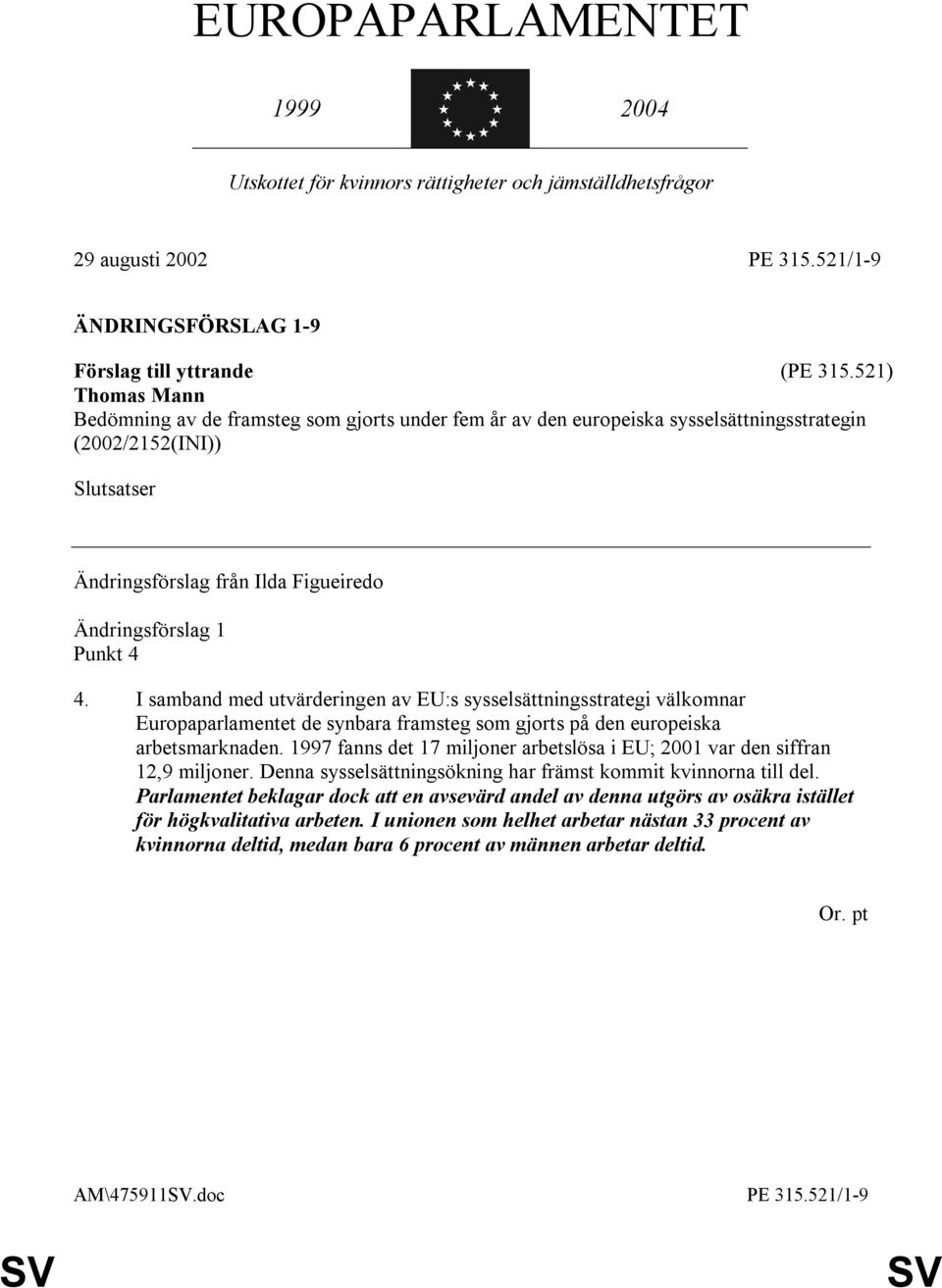 I samband med utvärderingen av EU:s sysselsättningsstrategi välkomnar Europaparlamentet de synbara framsteg som gjorts på den europeiska arbetsmarknaden.