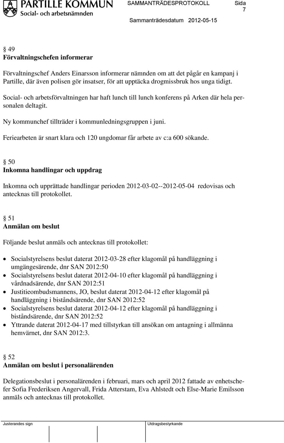 Feriearbeten är snart klara och 120 ungdomar får arbete av c:a 600 sökande.