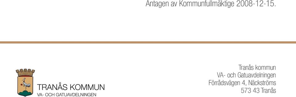 16 ABVA-TAXA Tranås kommun VA-