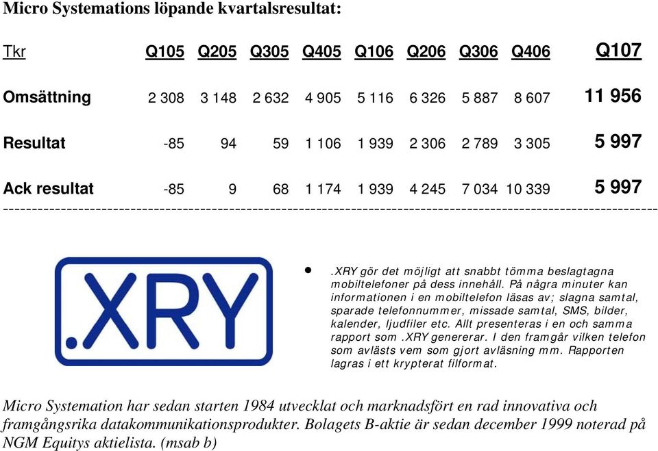 XRY gör det möjligt att snabbt tömma beslagtagna mobiltelefoner på dess innehåll.