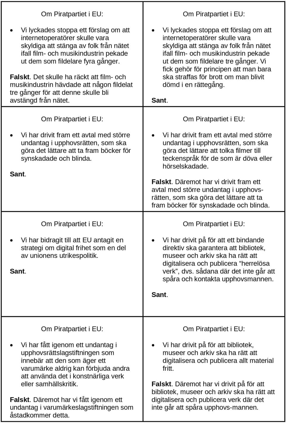 Vi har drivit fram ett avtal med större undantag i upphovsrätten, som ska göra det lättare att ta fram böcker för synskadade och blinda.