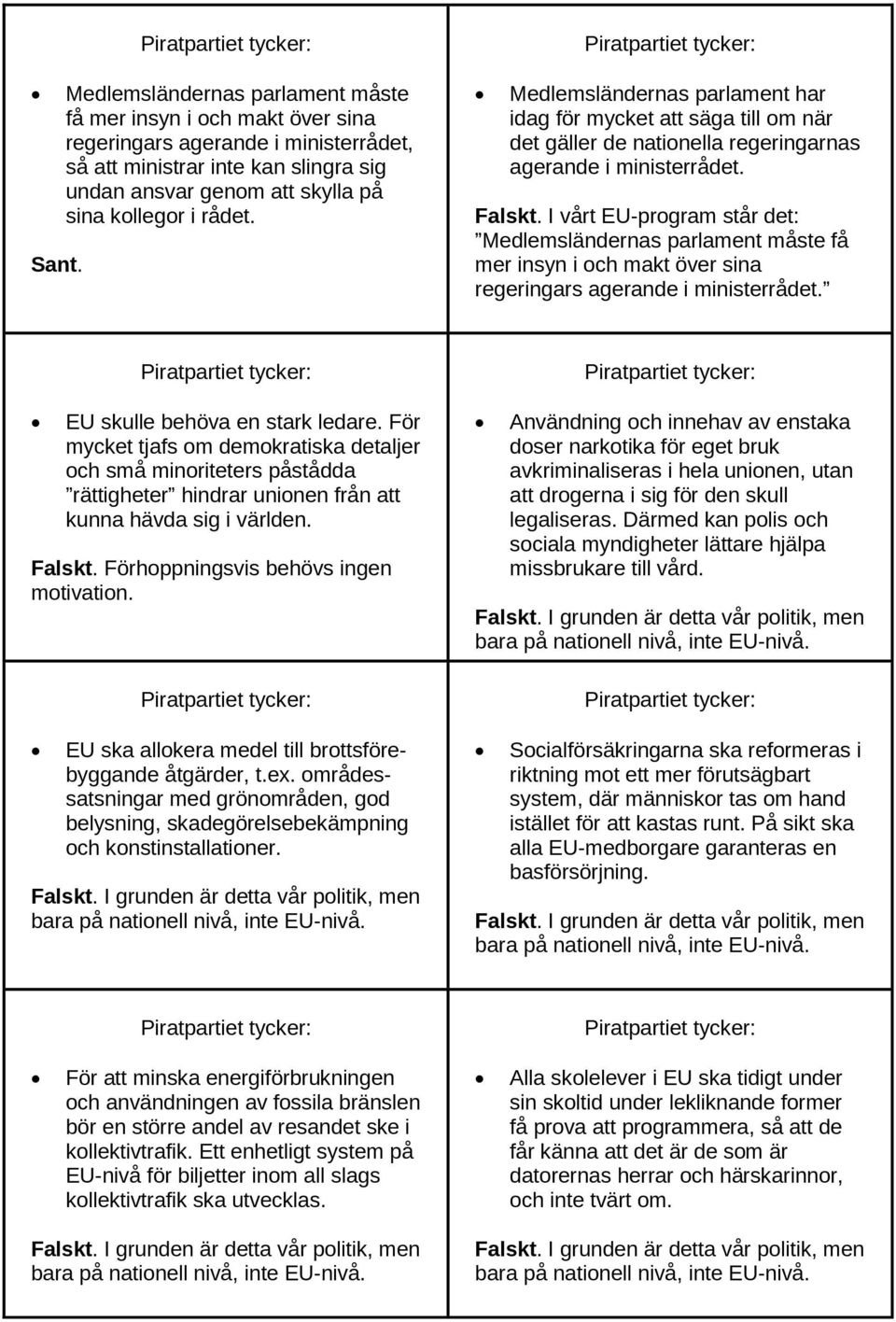 Medlemsländernas parlament måste få mer insyn i och makt över sina regeringars agerande i ministerrådet. EU skulle behöva en stark ledare.