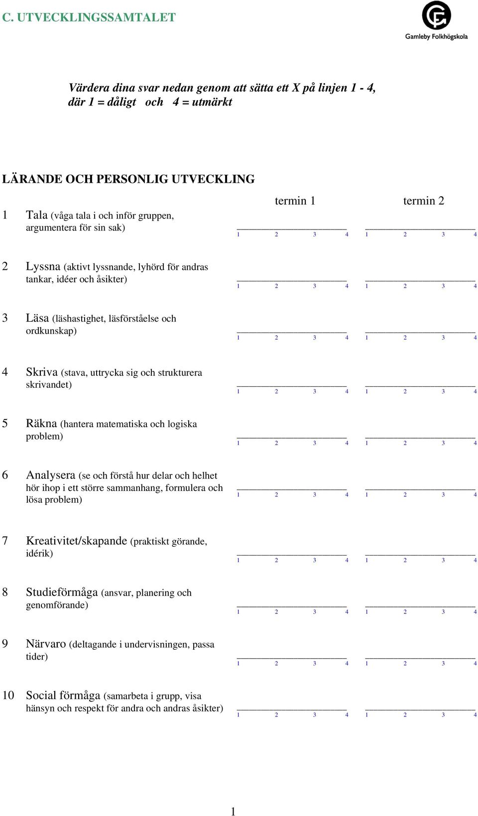 strukturera skrivandet) 5 Räkna (hantera matematiska och logiska problem) 6 Analysera (se och förstå hur delar och helhet hör ihop i ett större sammanhang, formulera och lösa problem) 7