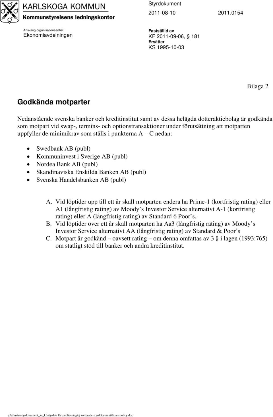 Svenska Handelsbanken AB (publ) A.