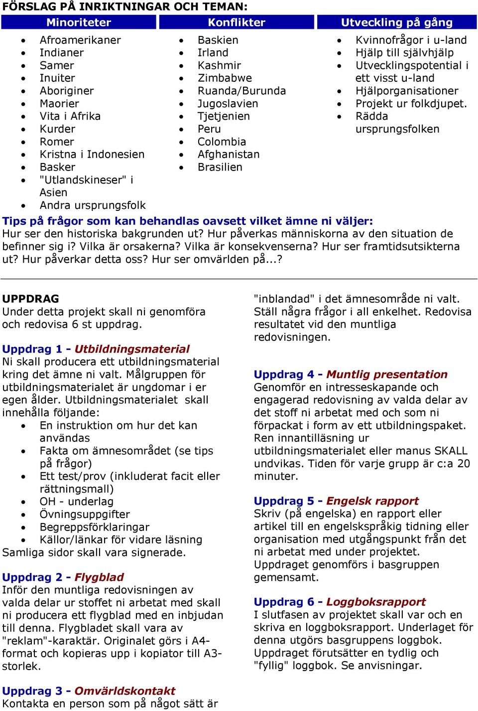 Utvecklingspotential i ett visst u-land Hjälporganisationer Projekt ur folkdjupet.