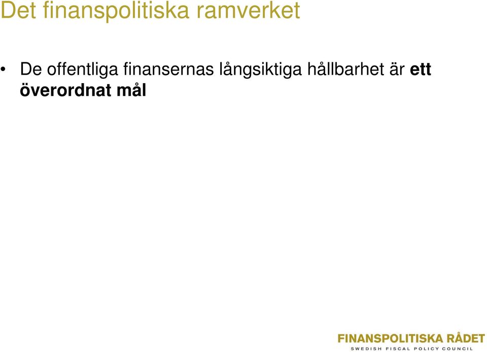 finansernas långsiktiga