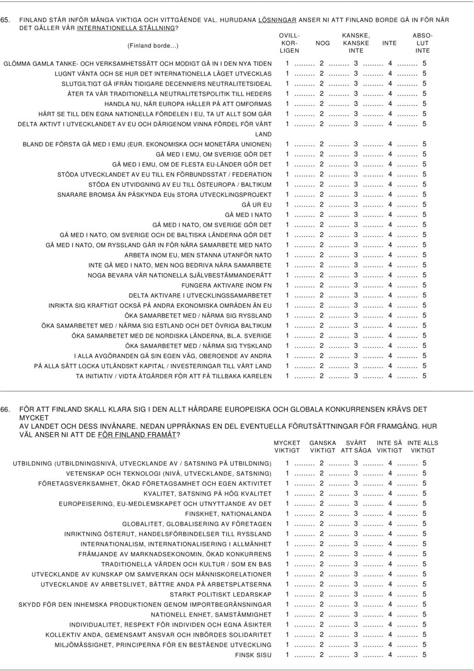 .. 5 LUGNT VÄNTA OCH SE HUR DET RNATIONELLA LÄGET UTVECKLAS 1... 2... 3... 4... 5 SLUTGILTIGT GÅ IFRÅN TIDIGARE DECENNIERS NEUTRALITETSIDEAL 1... 2... 3... 4... 5 ÅTER TA VÅR TRADITIONELLA NEUTRALITETSPOLITIK TILL HEDERS 1.