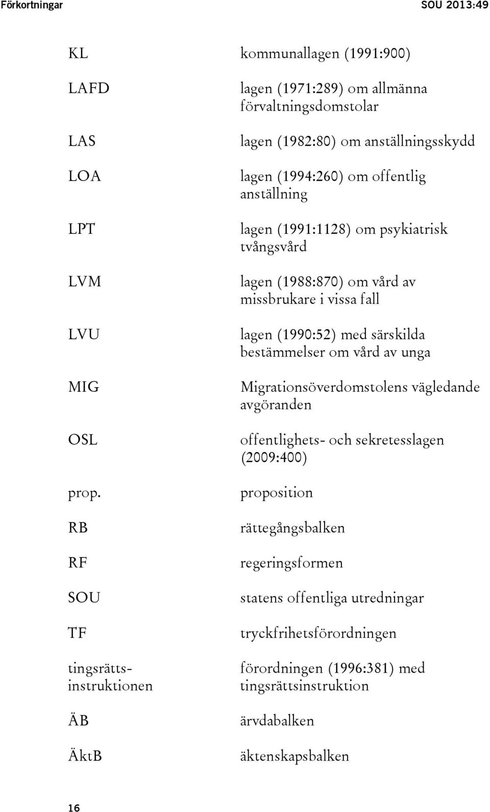 lagen (1991:1128) om psykiatrisk tvångsvård lagen (1988:870) om vård av missbrukare i vissa fall lagen (1990:52) med särskilda bestämmelser om vård av unga