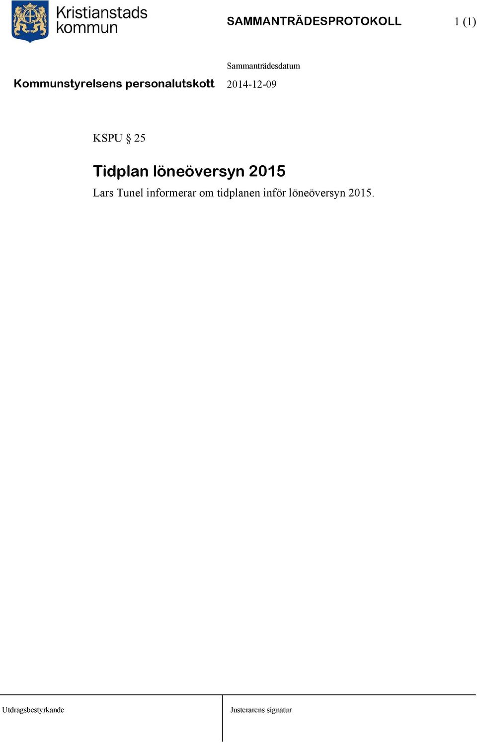 2015 Lars Tunel informerar om