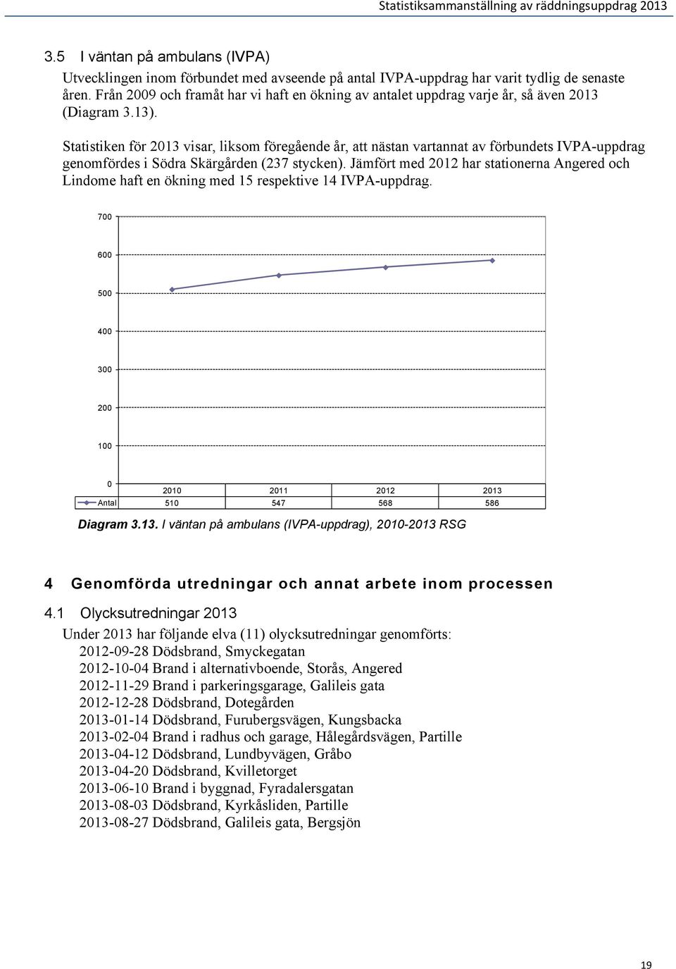 Statistiken för 2013 visar, liksom föregående år, att nästan vartannat av förbundets IVPA-uppdrag genomfördes i Södra Skärgården (237 stycken).