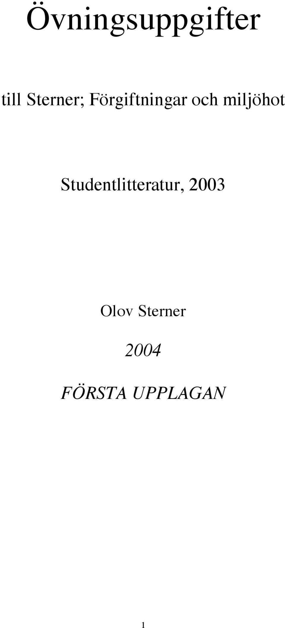 miljöhot Studentlitteratur,