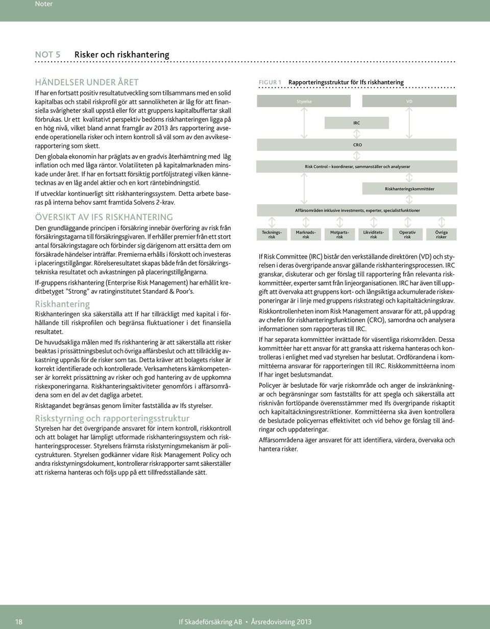 Ur ett kvalitativt perspektiv bedöms riskhanteringen ligga på en hög nivå, vilket bland annat framgår av 2013 års rapportering avseende operationella risker och intern kontroll så väl som av den