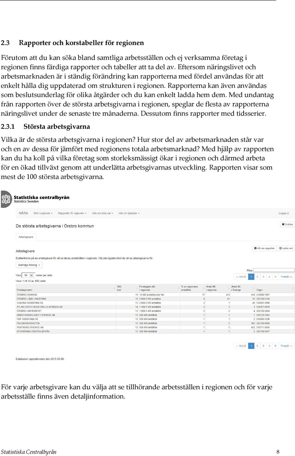 Rapporterna kan även användas som beslutsunderlag för olika åtgärder och du kan enkelt ladda hem dem.