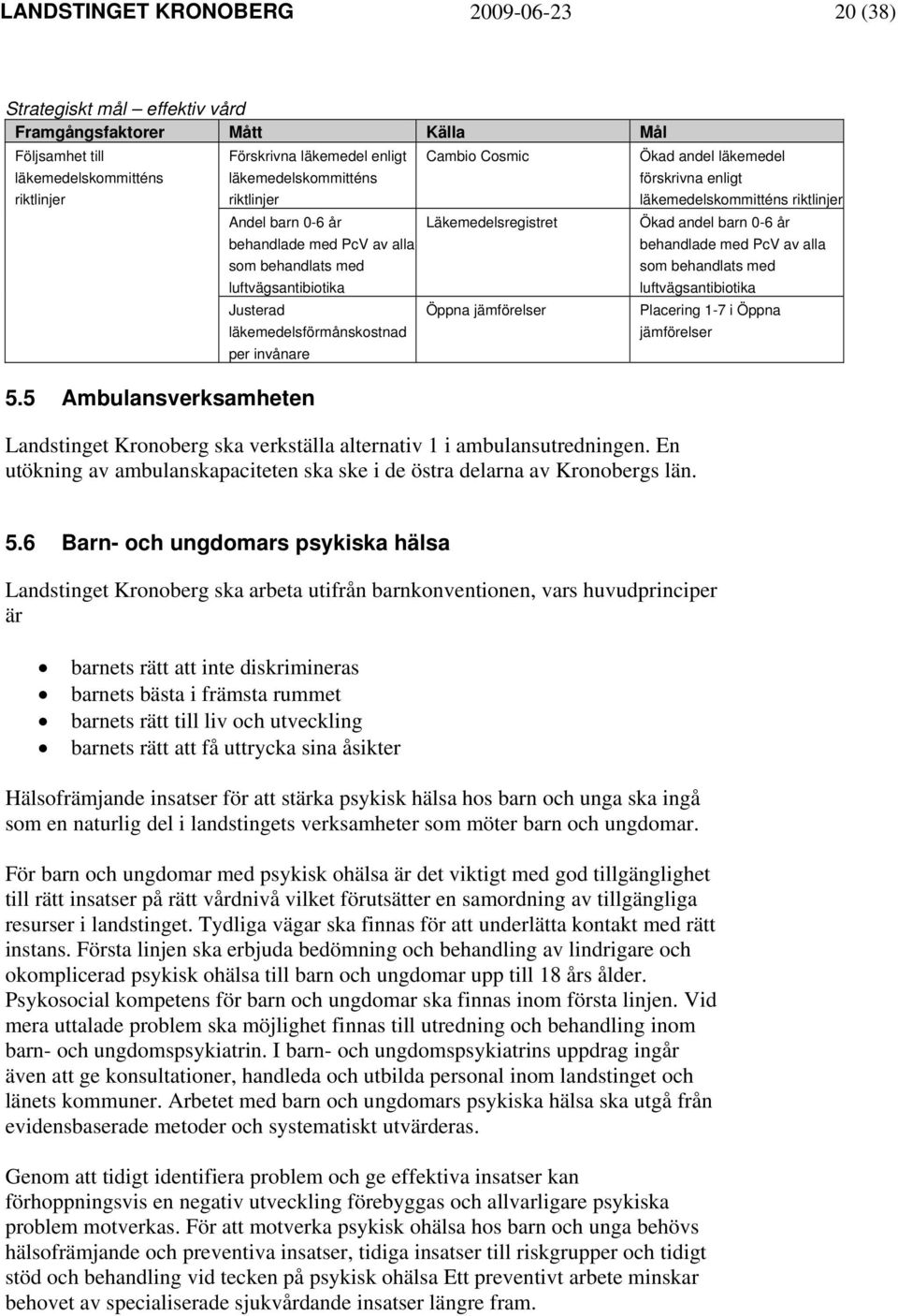 luftvägsantibiotika Justerad Öppna jämförelser läkemedelsförmånskostnad per invånare Landstinget Kronoberg ska verkställa alternativ 1 i ambulansutredningen.