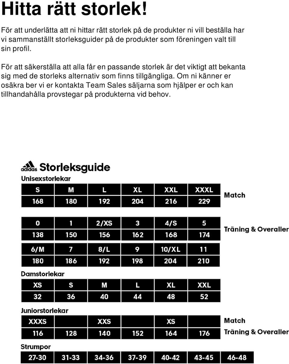 på de produkter som föreningen valt till sin profil.