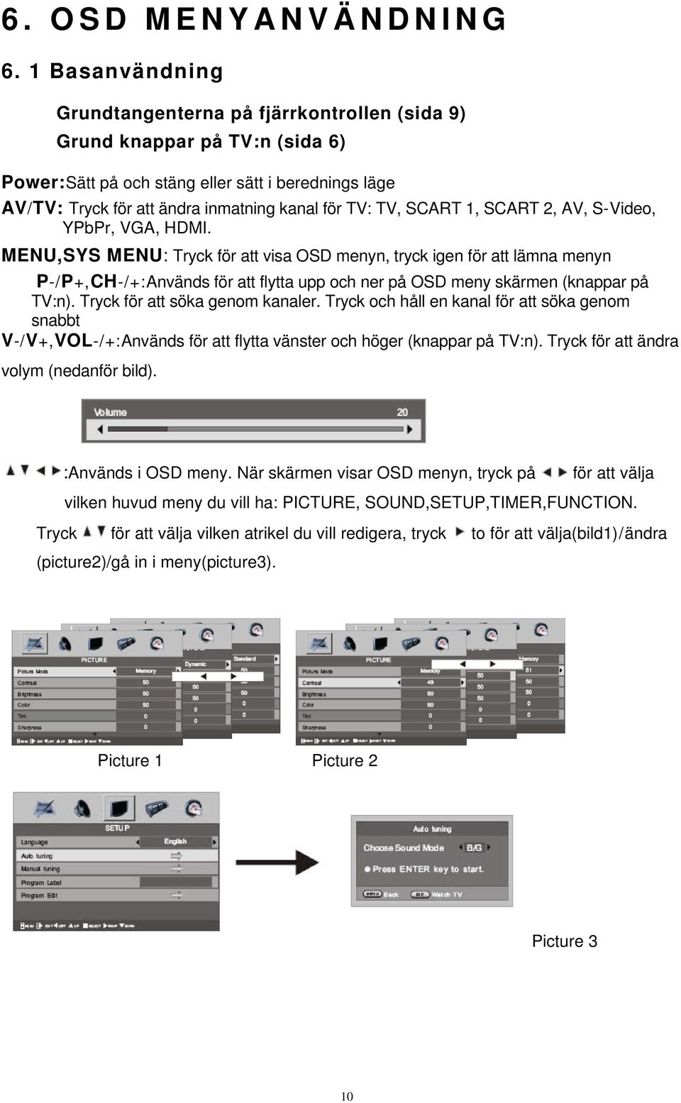 SCART 1, SCART 2, AV, S-Video, YPbPr, VGA, HDMI.