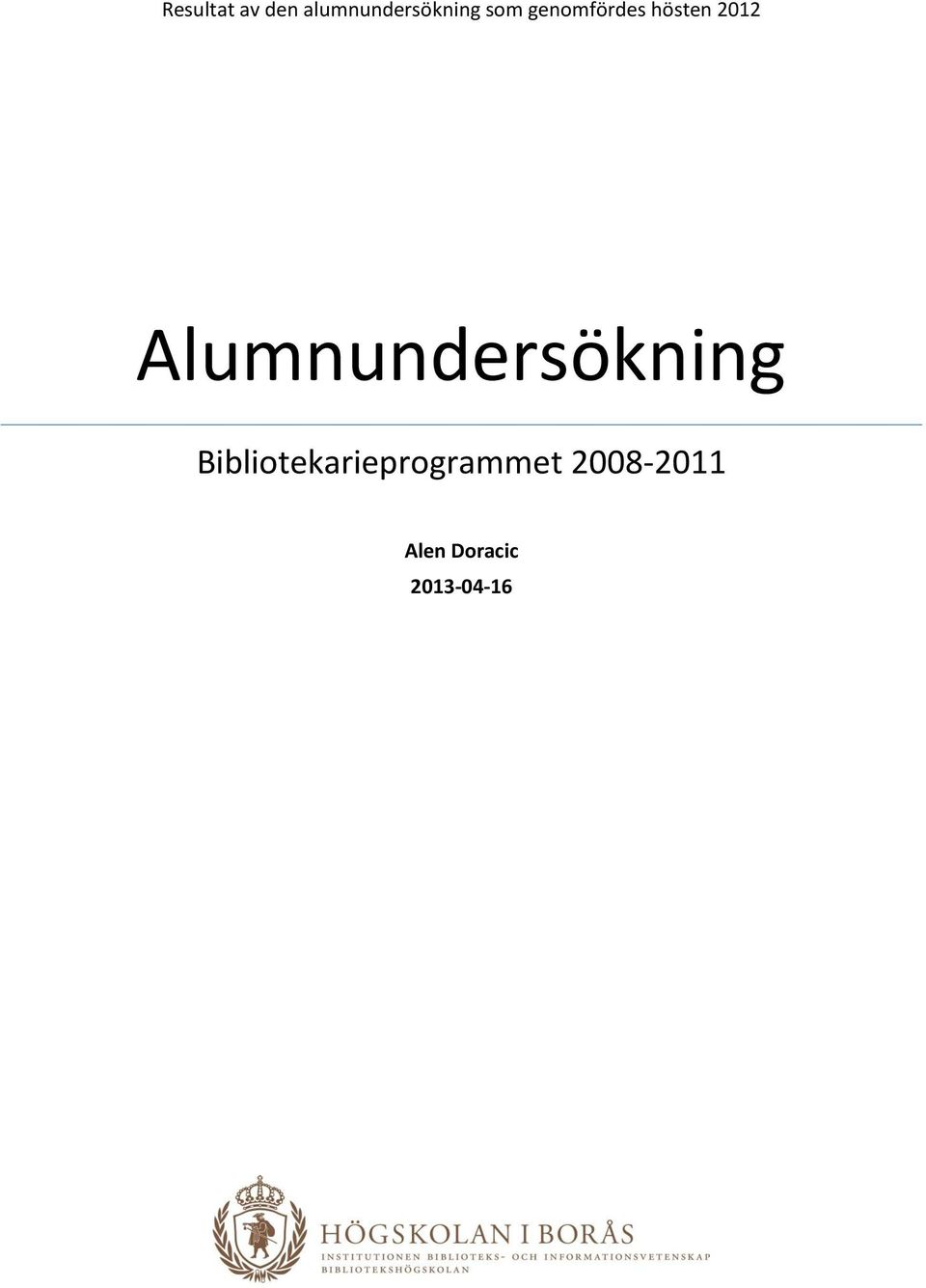 Alumnundersökning