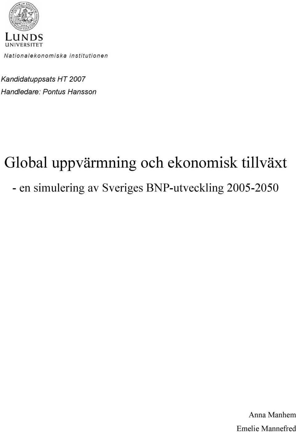 tillväxt - en simulering av Sveriges