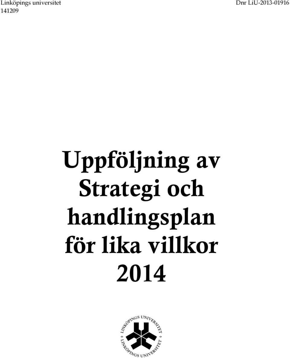 Uppföljning av Strategi och