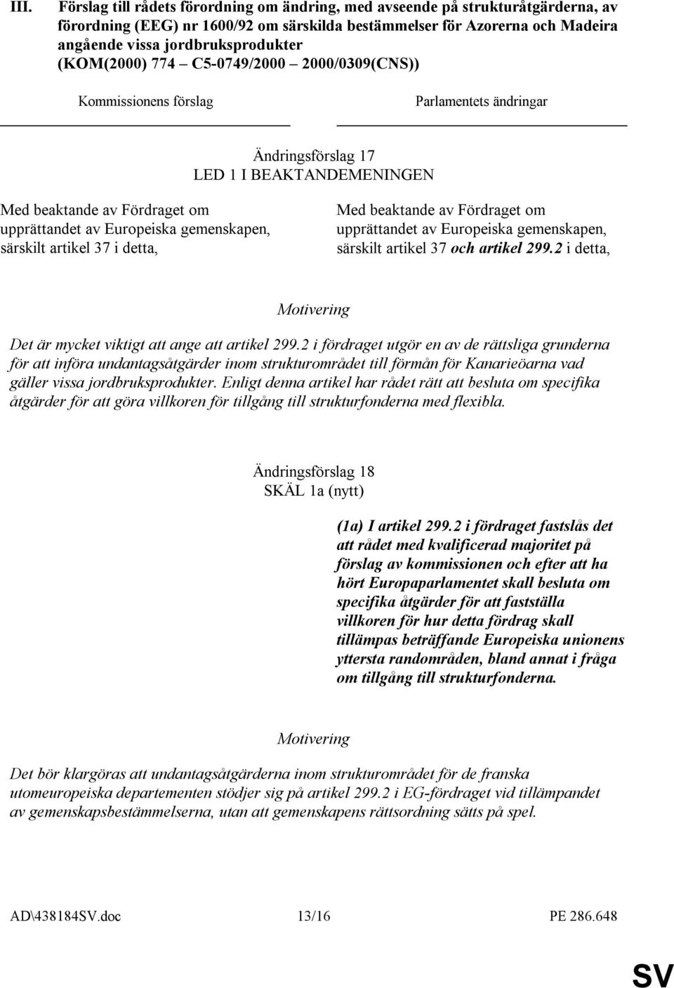 gemenskapen, särskilt artikel 37 i detta, Med beaktande av Fördraget om upprättandet av Europeiska gemenskapen, särskilt artikel 37 och artikel 299.